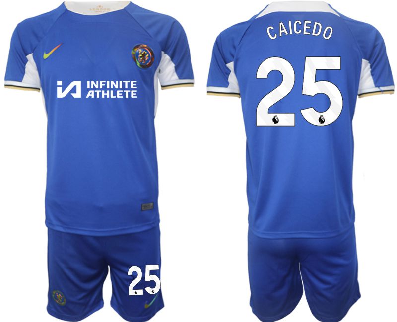 Men 2023-2024 Club Chelsea FC home blue 25 Soccer Jersey